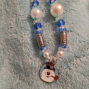 Frosty The Snowman necklace for Adult Or Kids Beaded New